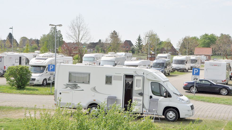 Der Wohmobilstellplatz Ditzum ist im Sommer eine angesagte Adresse. Foto: Wolters/Archiv