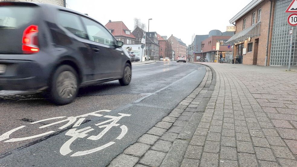 Der Umbau der Ledastraße ist gestoppt. Die Pläne landen in der Schublade. Foto: Kierstein/Archiv