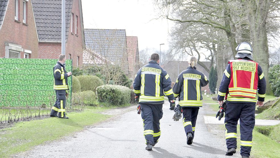 Das Gelände rund um den Wohnort in Leer-Heisfelde wurde abgesucht. Foto: Wolters