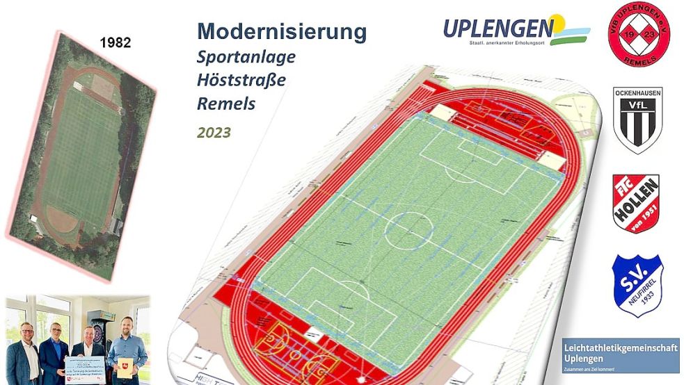 Von dem Projekt werden mehrere Uplengener Sportvereine profitieren. Grafik: Gemeinde Uplengen