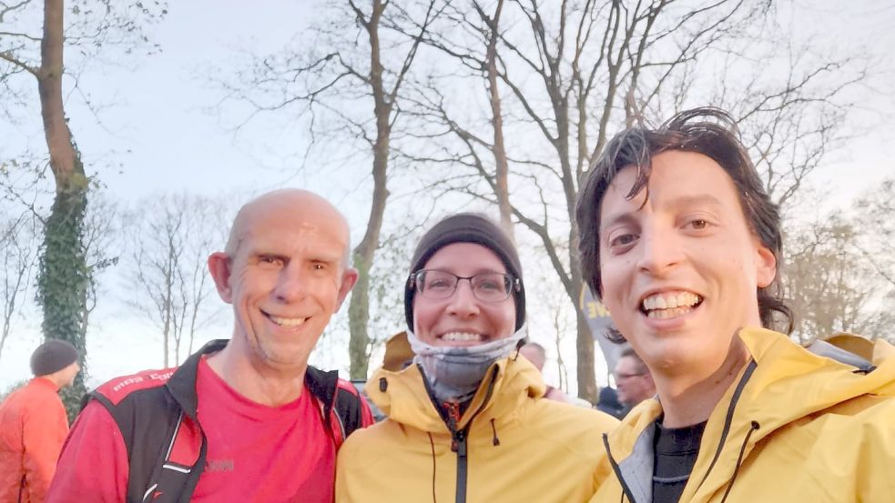 Beim Ossiloop liefen die beiden gemeinsam mit Wilfried Diener (links) aus Remels.
