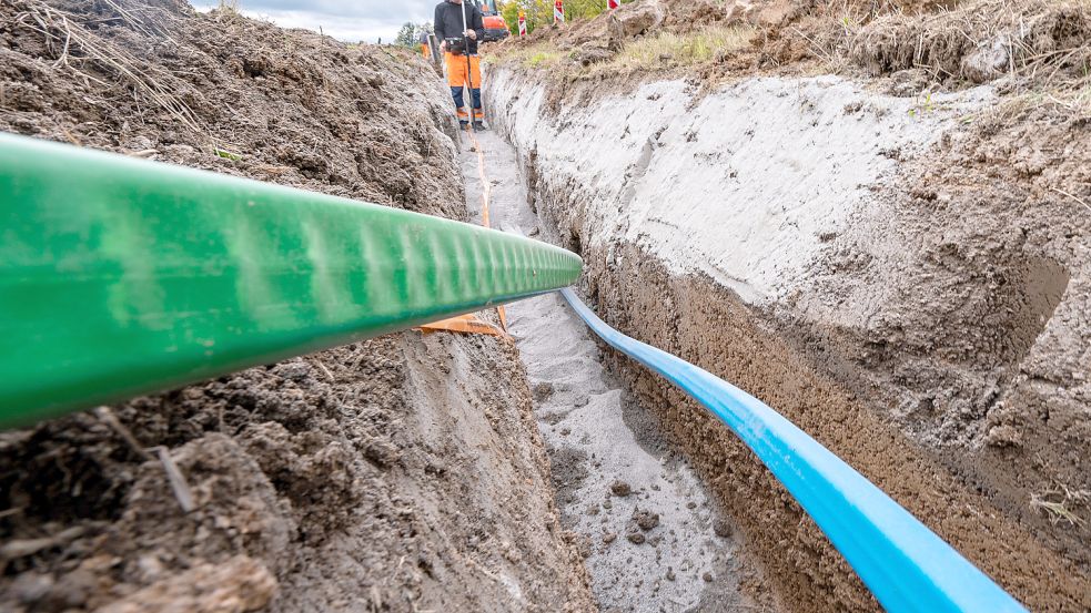 Bei ihrem geplanten Ausbau des Glasfasernetzes konzentriert sich die Deutsche Telekom auf das Borkumer Stadtgebiet. Foto: Weigel/dpa