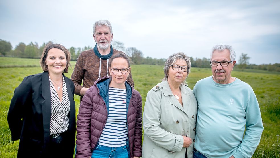 Dieses Quintett ist Teil der aktuell etwa 25-köpfigen Bürgerinitiative: Astrid Müller-Eschen (von links), Berni Aden, Christiane Hilbrands, Heidi und Erwin Lawatsch.