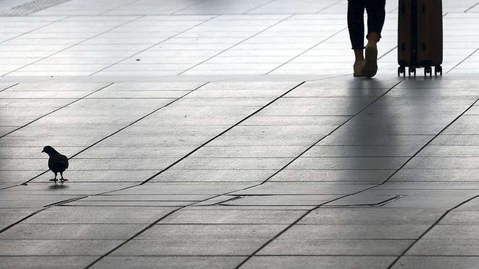 Viel Platz für die Tauben. Die meisten deutschen Bahnhöfe dürften zu Wochenbeginn verwaist sein. Foto: Hildenbrand/dpa