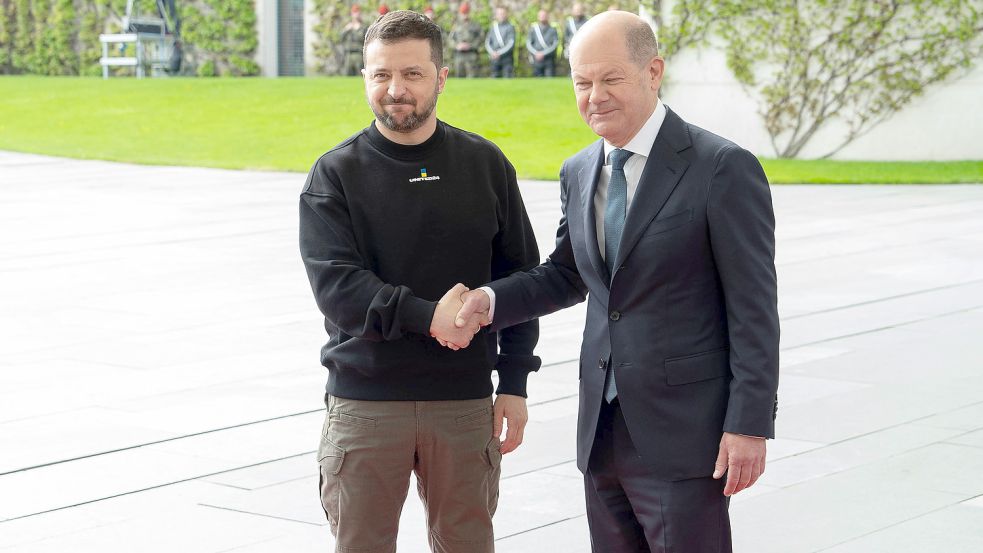 Präsident Wolodymyr Selensky, Bundeskanzler Olaf Scholz Staatsbesuch vom Präsidenten der Ukraine, Wolodymyr Selensky. Be Foto: imago images/Bernd Elmenthaler