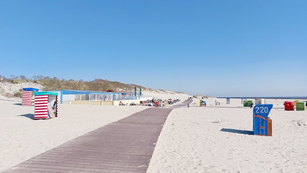 Bislang ist der neu verlegte Loopdeelenweg am Südstrand nur für Fußgänger freigegeben. Foto: Ferber