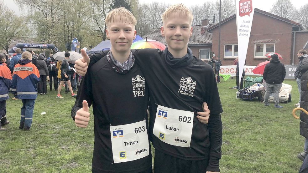 Wer ist wer? Die eineiigen Zwillinge Timon (links) und Lasse Andreesen sind wirklich kaum zu unterscheiden. Foto: Heinig