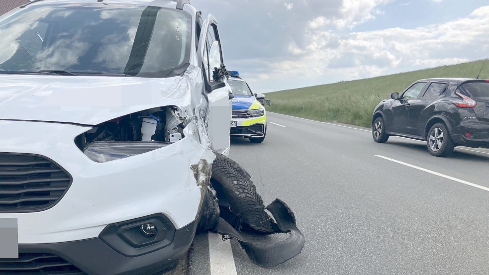 Die Polizei ist am Nachmittag zu einem Unfall in Nüttermoor ausgerückt. Foto: Kierstein