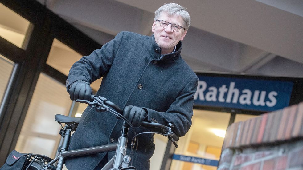 Auch Bürgermeister Horst Feddermann ist viel mit dem Rad unterwegs. Foto: Archiv/Ortgies