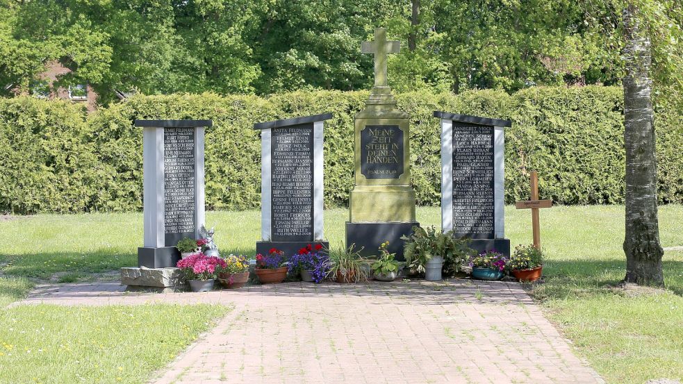 Auf dieser Gemeinschaftsgrabanlage wird allen auf dieser Fläche beerdigten Menschen an einem zentralen Ort gedacht. Foto: Böning