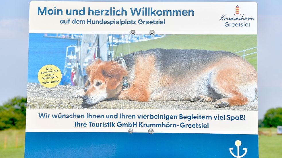 Eine Tafel weist auf die Spielregeln hin. Foto: Wagenaar