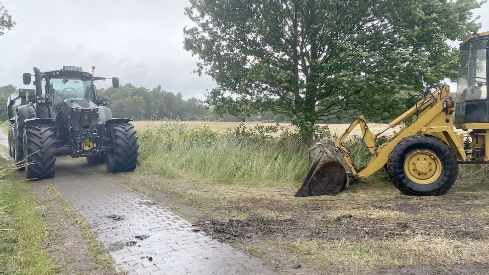 Bis voraussichtlich Donnerstag, 13. Juli, laufen hier noch Nacharbeiten. Foto: Löschen