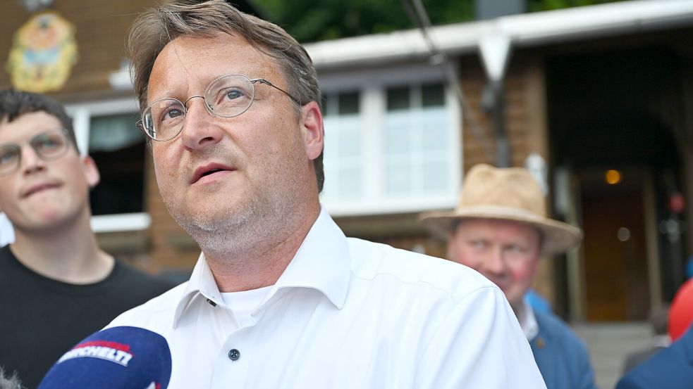 AfD-Mitglied Robert Sesselmann ist seit dem 3. Juli 2023 Landrat des Landkreises Sonneberg. Foto: dpa/Martin Schutt