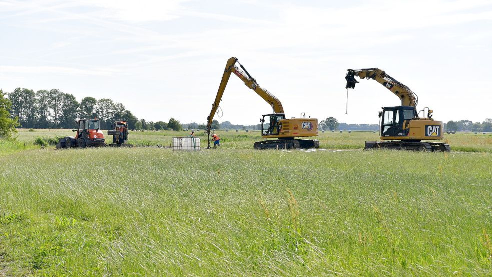 In Loppersum sucht eine Spezialfirma nach Kampfmittel-Resten aus dem Zweiten Weltkrieg. Foto: Wagenaar