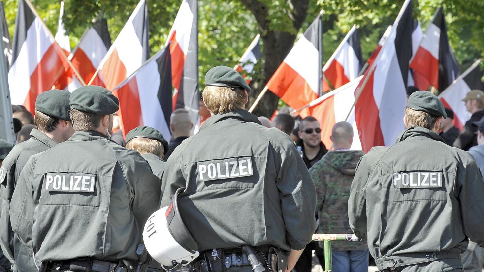 Nazi-Aufmärsche haben im ersten Halbjahr deutlich zugenommen Foto: dpa/Rene Tillmann