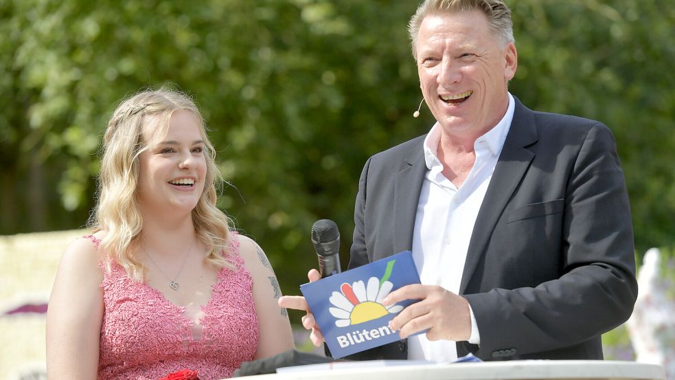 Kim Schlüter brachte Ludger Abeln zum Lachen.