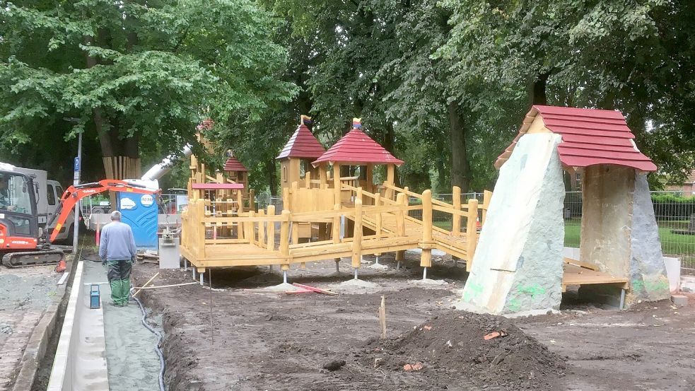 Bei der Spiellandschaft sind die Elemente alle miteinander verbunden.