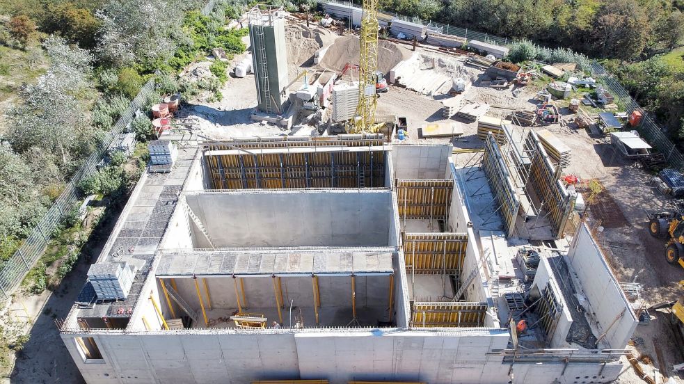 Blick von oben: die Großbaustelle aus der Drohnenperspektive. Foto: Mönter/ Hofschröer GmbH & Co. KG