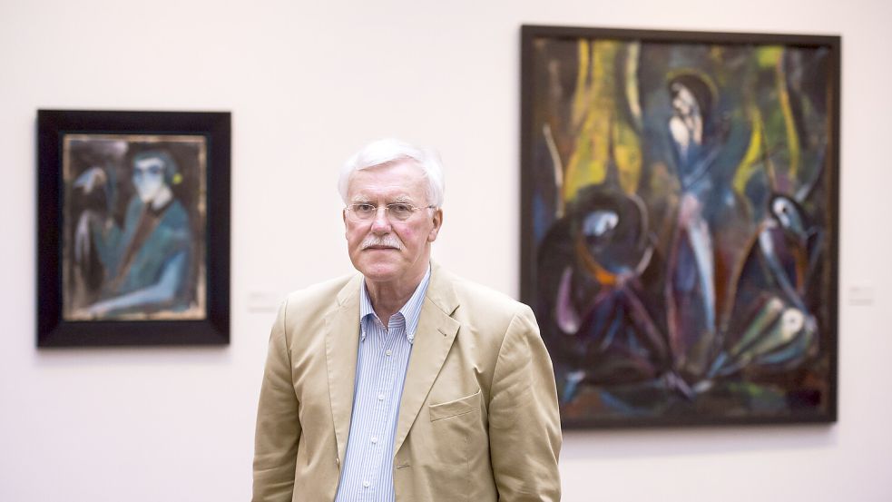 Einst hatte er große Pläne mit seiner Sammlung: Der Kunstsammler Hermann-Josef Bunte 2014 in der Kunsthalle Bielefeld. Foto: picture-alliance/dpa