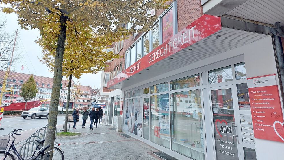 Der Emder Kreisverband der Arbeiterwohlfahrt (Awo) hat seine Zentrale an der Faldernstraße mit Blick auf den Delft. Foto: Hanssen