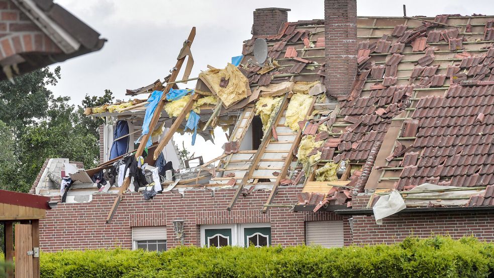 Ein Tornado der Stärke F2 hatte im August 2021 in Großheide für Verwüstung gesorgt. Foto: Archiv/Ortgies