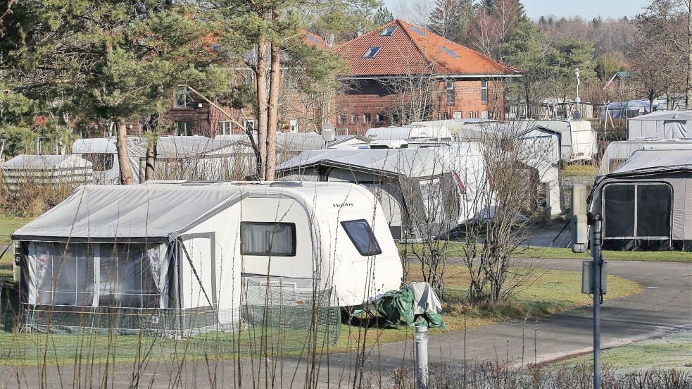 Auch im Winter fühlen sich einige Camper am Ottermeer wohl. Foto: Archiv