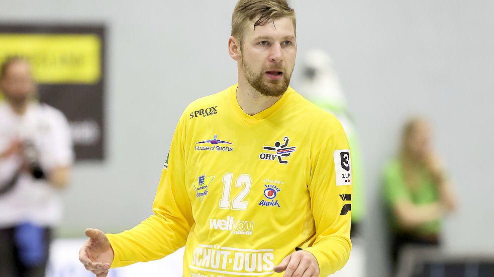 Torhüter Eddy Kuksa war für Lutz Günsel der beste Hinrundenspieler. Archivfoto: Doden/Emden