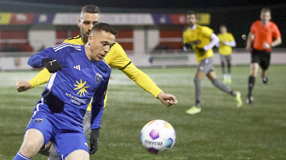 Winter-Neuzugang Marcell Sobotta zeigte in manchen Szenen, dass er eine Verstärkung werden kann. Foto: Doden/Emden