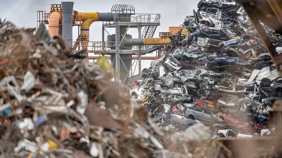 24.000 Altautos werden jährlich am Standort Leer geschreddert. Foto: Ortgies
