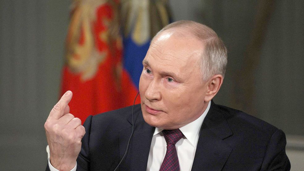 Der russische Präsident Wladimir Putin nahm sich viel Zeit, um seine Sicht der Dinge auszubreiten. Foto: Gavriil GRIGOROV / POOL / AFP