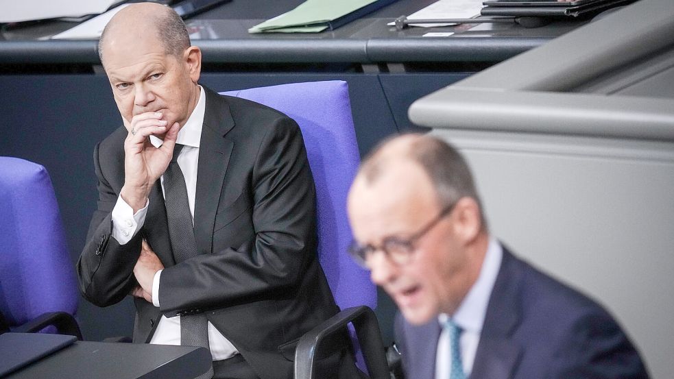 CDU-Chef Friedrich Merz ist mit dem Versuch gescheitert, Kanzler Olaf Scholz zur Lieferung von Taurus an die Ukraine zu zwingen. Foto: dpa/Kay Nietfeld
