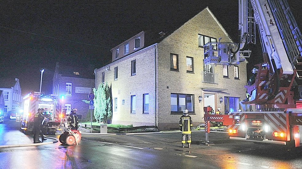 Die Feuerwehr war in Weener im Einsatz. Foto: Wolters