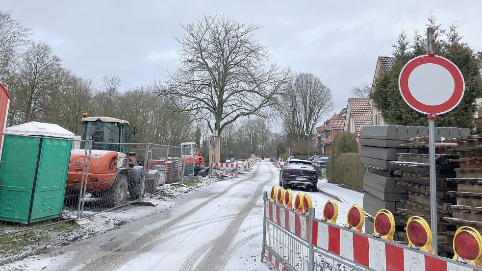 Liegt trotz Winterpause im Zeitplan: der Treckfahrtsweg. Foto: Schuurman