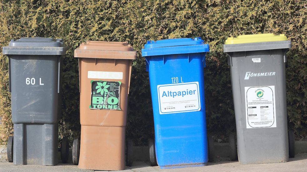 Die Mülltonnen bleiben an Ostern voll. Symbolbild: Jens Wolf/dpa