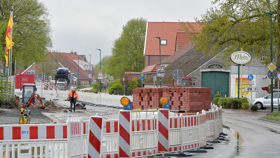 Die Bauarbeiten laufen. Foto: Ortgies