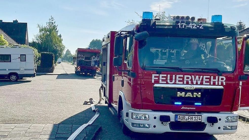 Die Feuerwehr war mit drei Fahrzeugen vor Ort. Foto: Feuerwehr