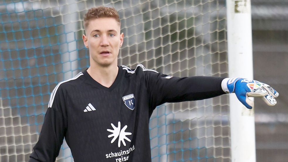 Torhüter Marcel Bergmann war froh, dass die Mannschaft seinen Patzer noch ausbügeln konnte.