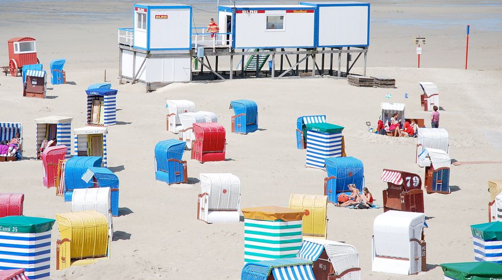 Strandzelte und -Körbe gehören zum gewohnten Bild am Nordbad. Foto: Archiv/Ferber