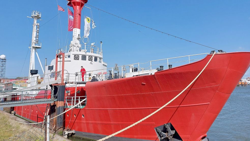 Das Feuerschiff „Borkumriff“ wurde in der Norderwerft in Hamburg gebaut und war von Ende März 1956 bis Mitte Juli 1988 im Dienst. Foto: Ferber