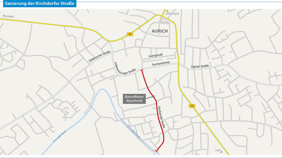 Erneut wird eine wichtige Verbindungsstraße in Aurich saniert. Grafik: Reil
