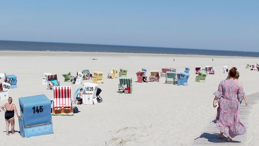 Ein heißer Tag am Strand von Langeoog. Foto: Oltmanns