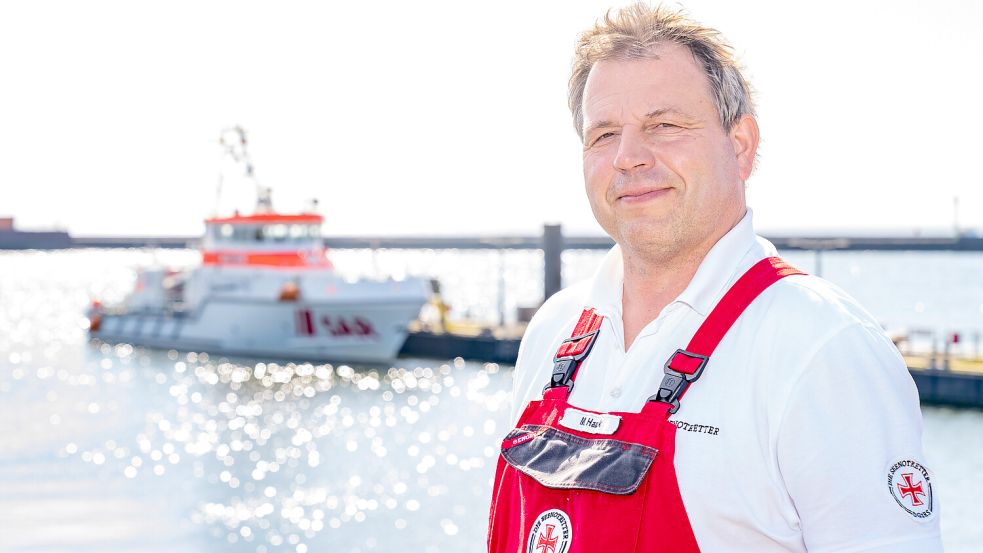 Michael Haack ist erster Vormann der Borkumer DGzRS-Station. Foto: Archiv/ Keller/DGzRS