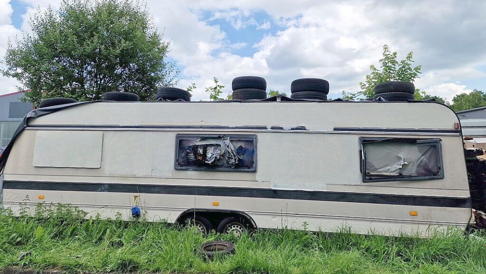 Der Wohnwagen ist nun wieder sauber.