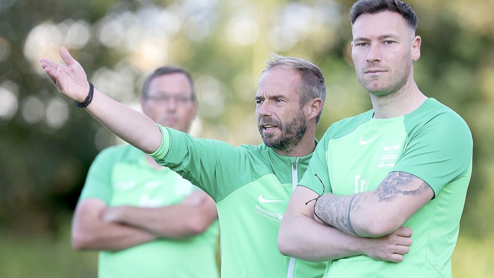In Patrick Bygus hat Marten Sandmann schon seit längerem einen starken und engagierten Co-Trainer. Foto: Doden/Emden