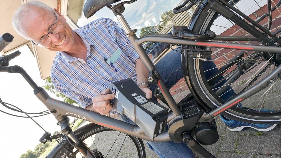 Auch die Akkus von E-Bikes geben irgendwann den Geist auf – auch sie werden beim Fachhändler oder auf der Mülldeponie entsorgt. Foto: Ortgies/Archiv