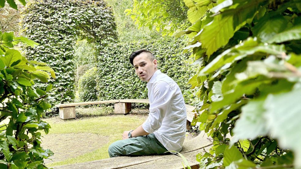 Während seiner Zeit im Leinerstift saß Najeb Sultani gerne im anliegenden Park. Foto: Ortgies