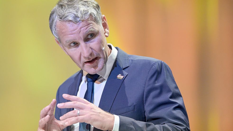 Seine Partei wehrte sich vergeblich gegen Aussagen des Thüringer Verfassungsschutzes: Thüringens AfD-Chef Björn Höcke Foto: dpa/Hannes P Albert