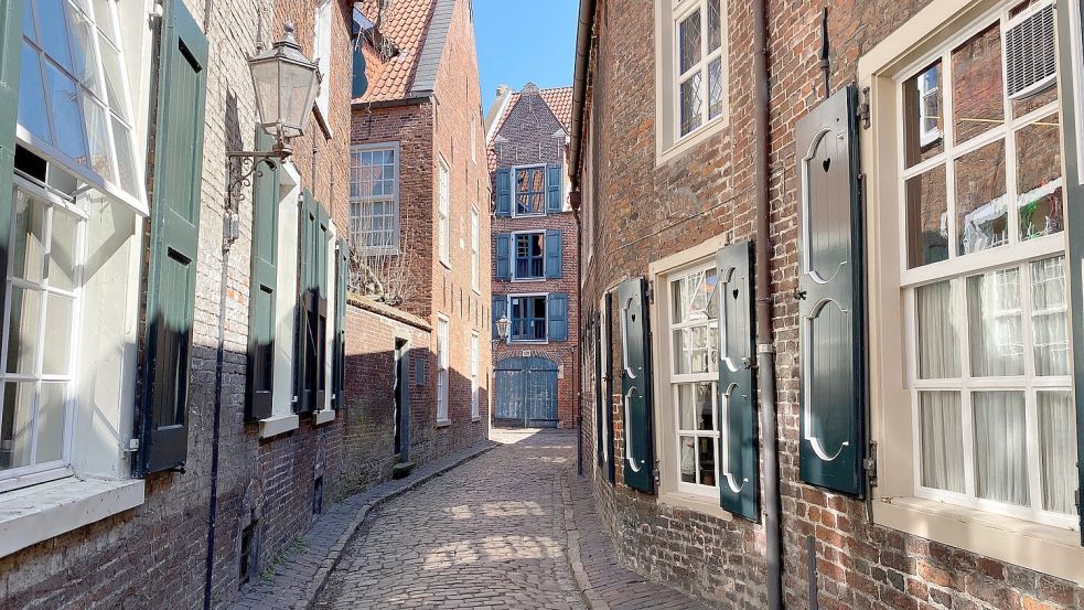 Im Wilhelminengang wurden bereits mehrere Szenen für die Friesland-Krimis gedreht. Foto: Stadt Leer/Archiv