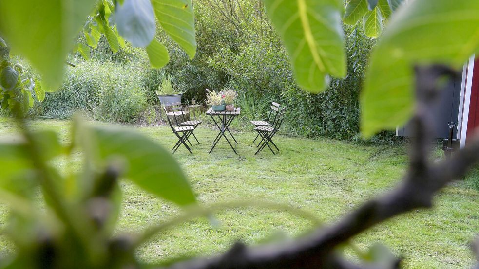 Überall im Garten findet man versteckte Sitzmöglichkeiten. Foto: Ortgies/Archiv