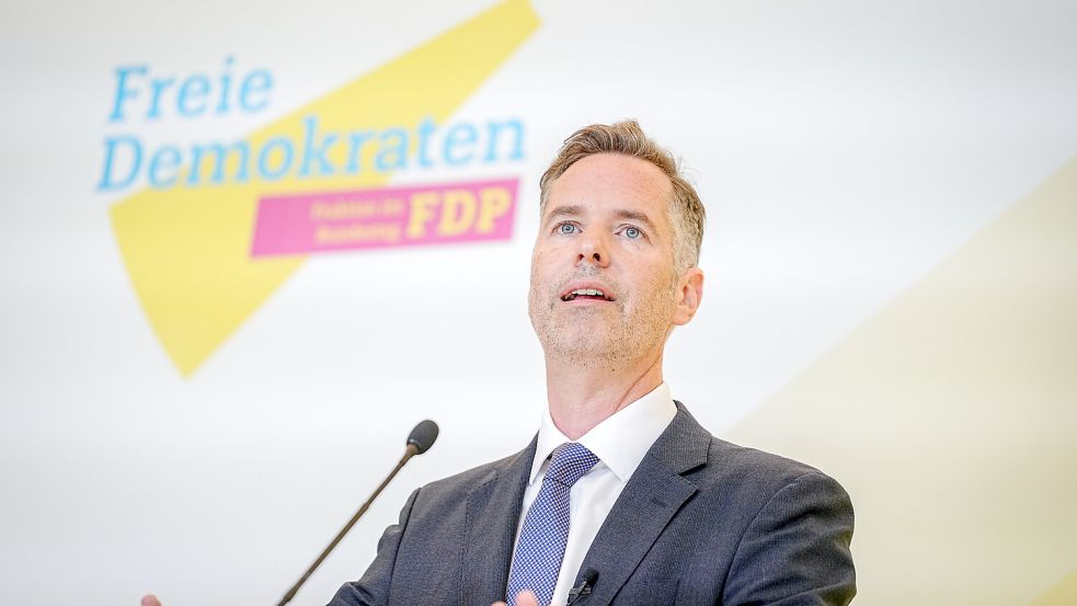 Hält die Ampel? Da will FDP-Bundestagsfraktionschef Christian Dürr sich lieber nicht festlegen. Foto: Kay Nietfeld/dpa